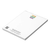 Firmenlogo und QR-Code unmarkiert Notizblock (Rotiert)