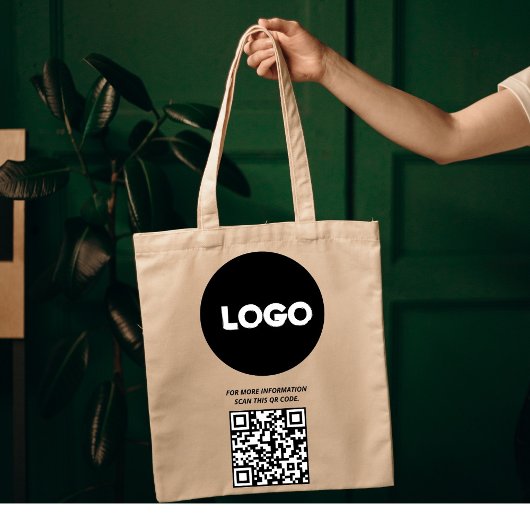 Firmenlogo und QR-Code | Unternehmen Beruflich Tragetasche