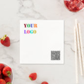 Firmenlogo und QR-Code Vorlage Business Napkins-Vo Serviette (Beispiel)
