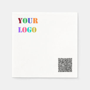 Firmenlogo und QR-Code Vorlage Business Napkins-Vo Serviette
