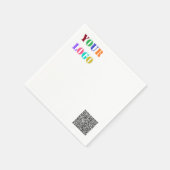 Firmenlogo und QR-Code Vorlage Business Napkins-Vo Serviette (Ecke)