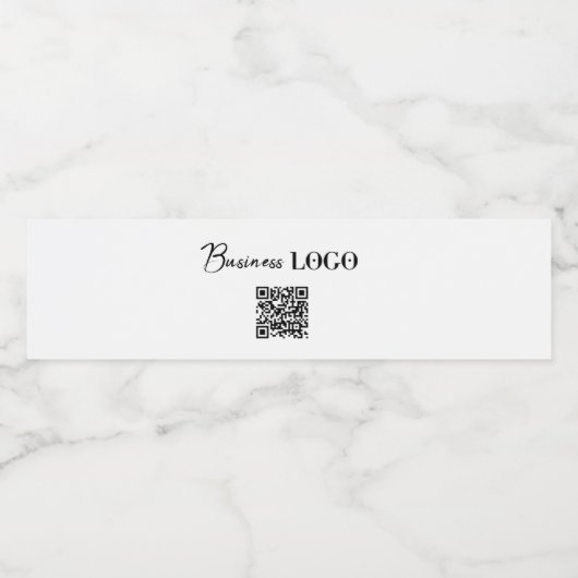 Firmenlogo und QR-Code Wasserflaschenetikett (Einzelnes Label)