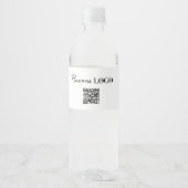 Firmenlogo und QR-Code Wasserflaschenetikett