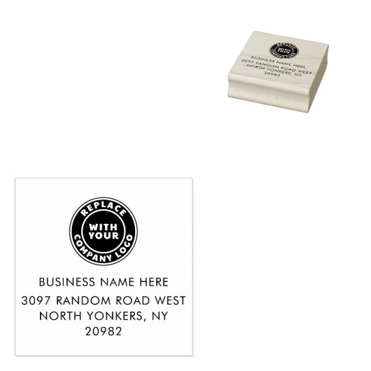Firmenlogo und Rücksendeadresse Gummistempel (Stempel)