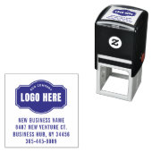 Firmenlogo und Rücksendeadresse hinzufügen Permastempel (Beispiel)