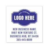 Firmenlogo und Rücksendeadresse hinzufügen Permastempel (Design)