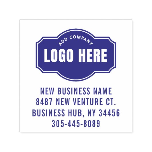 Firmenlogo und Rücksendeadresse hinzufügen Permastempel (Design)