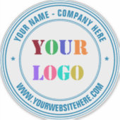 Firmenlogo und Rundschreiben Aufkleber (Vorderseite)