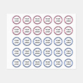 Firmenlogo und Rundzeichen für Textverarbeitung Etiketten (Blatt)