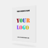 Firmenlogo und Text-Akryllische Beschriftung Acrylschild (Winkel)