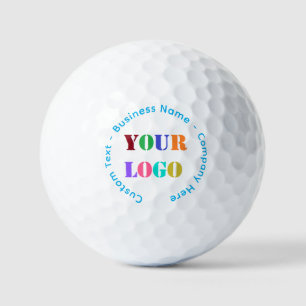 Firmenlogo und Text-Briefmarke - Golfbälle