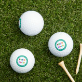 Firmenlogo und Text-Briefmarke Vorlage für Golfbäl Golfball (Insitu Gras)