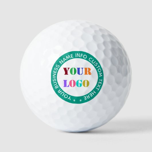 Firmenlogo und Text-Briefmarke Vorlage für Golfbäl Golfball (Vorderseite)