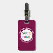 Firmenlogo und Text-Business-Gepäckmarke Gepäckanhänger (Vorderseite vertikal)