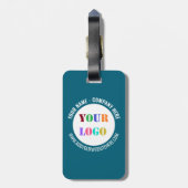 Firmenlogo und Text-Business-Gepäckmarke Gepäckanhänger (Rückseite vertikal)
