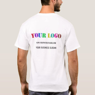 Firmenlogo und Text-Business-T - Shirt