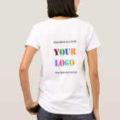 Firmenlogo und Text-Business-T - Shirt (Rückseite)
