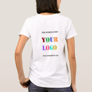 Firmenlogo und Text-Business-T - Shirt