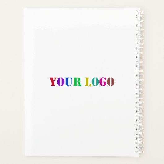 Firmenlogo und Text-Geschäftsplaner Planer (Rückseite)