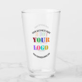 Firmenlogo und Text Glas (Rückseite)