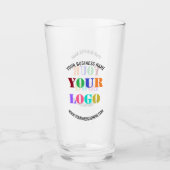 Firmenlogo und Text Glas (Vorderseite)