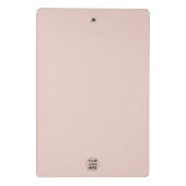 Firmenlogo und Text hinzufügen Rosa Beruflich Mini Klemmbrett (Rückseite)