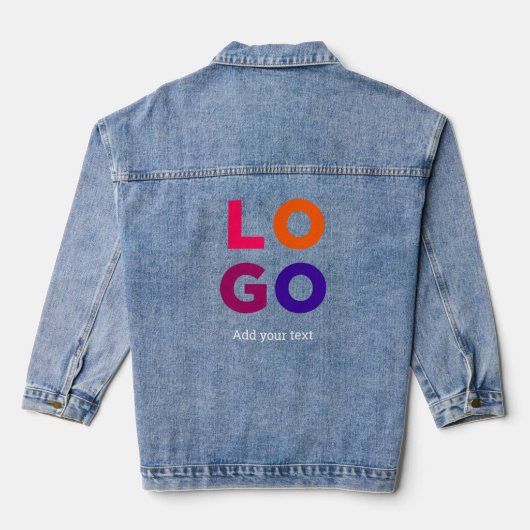 Firmenlogo und Text Jeansjacke (Rückseite)