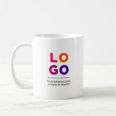 Firmenlogo und Text Kaffeetasse (Links)