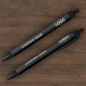 Firmenlogo und Text Kugelschreiber