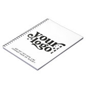 Firmenlogo und Text Notizblock (Linke Seite)