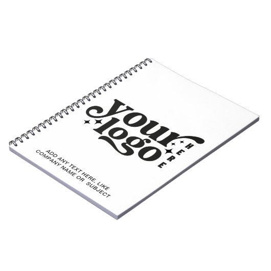 Firmenlogo und Text Notizblock (Linke Seite)