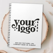 Firmenlogo und Text Notizblock