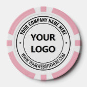 Firmenlogo und Text Poker Chips Beispiel (Vorderseite)
