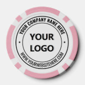 Firmenlogo und Text Poker Chips Beispiel (Rückseite)