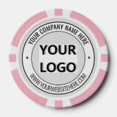 Firmenlogo und Text-Poker-Chips Wählen Sie Farben  Pokerchips (Vorderseite)
