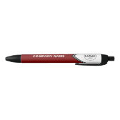 Firmenlogo und Text-Roter Pen Kugelschreiber (Unterseite)