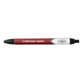 Firmenlogo und Text-Roter Pen Kugelschreiber (Vorderseite)
