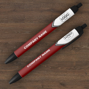 Firmenlogo und Text-Roter Pen Kugelschreiber