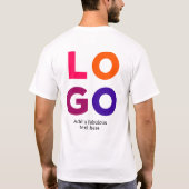 Firmenlogo und Text T-Shirt (Rückseite)