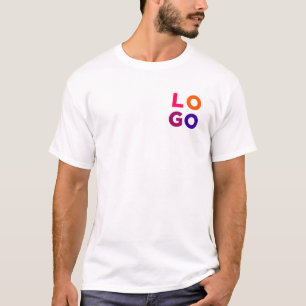 Firmenlogo und Text T-Shirt