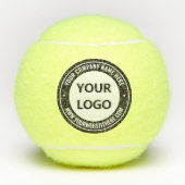 Firmenlogo und Text Tennisbälle Beispiel (Vorderseite)