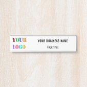 Firmenlogo und Text Türschild (Vorderseite )