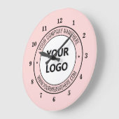 Firmenlogo und Text - Wall-Clock Große Wanduhr (Winkel)