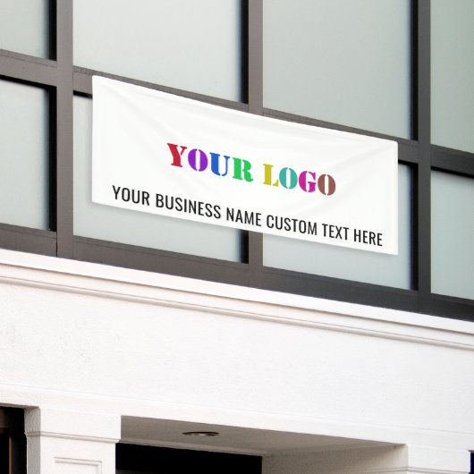 Firmenlogo und Text-Werbebanner Banner (Äußeres Gebäude)