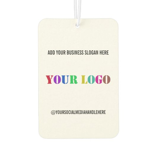 Firmenlogo und Text-Werbefilm-Freshener Autolufterfrischer (Rückseite)