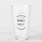 Firmenlogo und Text-Werbeglas Glas (Rückseite)