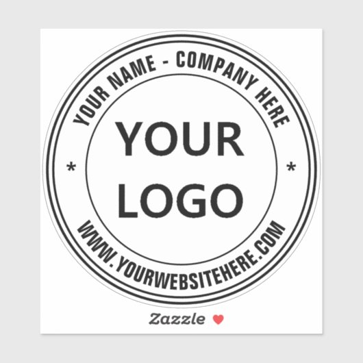 Firmenlogo und Text-Werbetafel Aufkleber (Blatt)