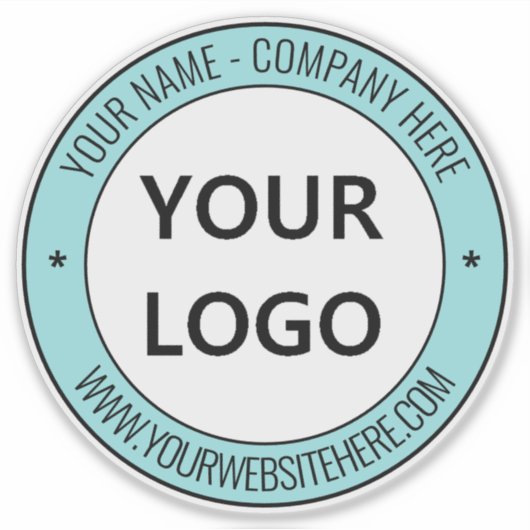 Firmenlogo und Textaufkleber Aufkleber (Vorderseite)