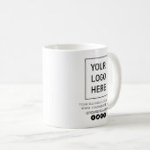 Firmenlogo und Textfirma Elegant Minimalistisch Kaffeetasse (VorderseiteRechts)