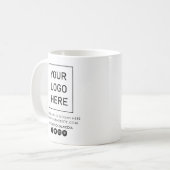 Firmenlogo und Textfirma Elegant Minimalistisch Kaffeetasse (Vorderseite Links)